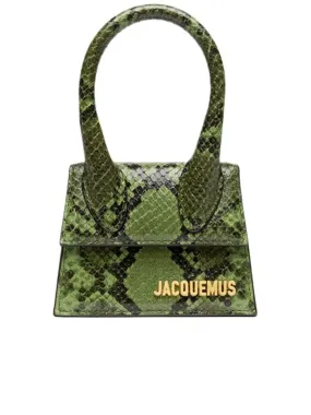 Snakeskin Effect Clutch With Detachable Shoulder Strap