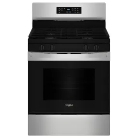 Whirlpool 5 Cu. Ft. Freestanding Gas Range with No Preheat Mode in Stainless Steel